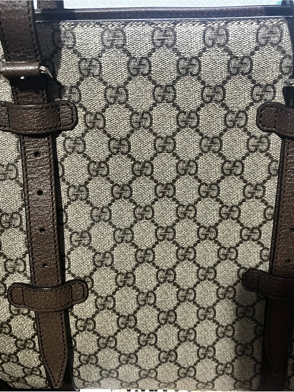Gucci Beige and Brown GG Monogram Tote